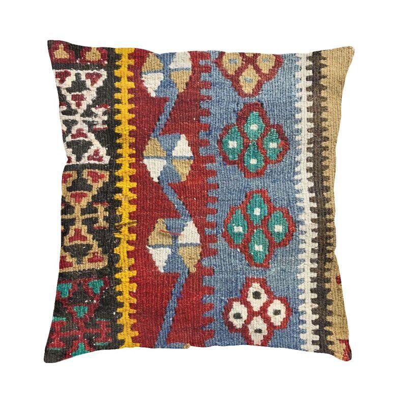 Aksaray Antieke Turkse Kilim Vierkante Kussenhoes Decoratie Boho Boheemse Etnische Perzische Tribale Kussenhoes Sierkussen