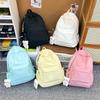 Fashion Letter Mori Simple Backpack Female Large Capacity Junior High School Student School Bag Versatile Youth Campus Backpack
