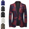 Men Spring Business Social Suit Jacket Men's Single Breasted Thin Male Jacquard Blazers Coats