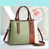 Pu Material Womens Handbag With Color Splicing Design For Daily Use