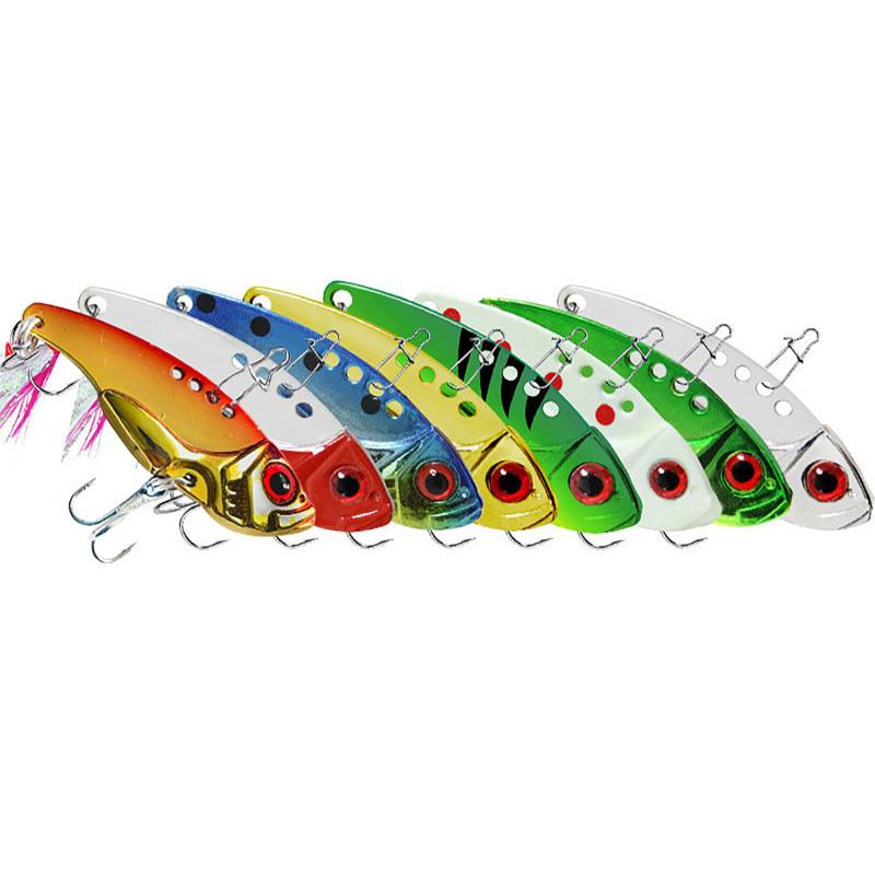 7g12g Vib Metal Lure Przynęty z kotwiczkami Pióra Przynęty dalekiego zasięgu do wód słodkich