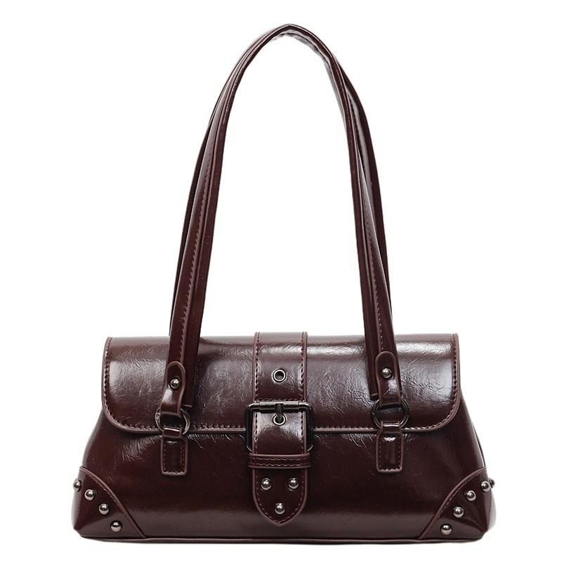 Pu Leather City Crossbody Bag With Studded Details For Daily Use And Fashion Accessory