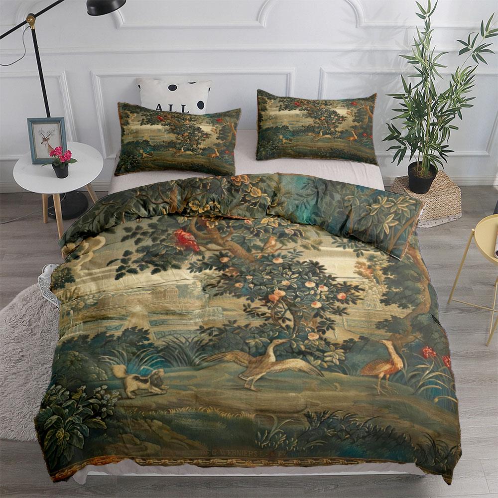 1800s French Manor Duvet Cover Set King Queen Double Full Twin Single Size Bed Linen Set