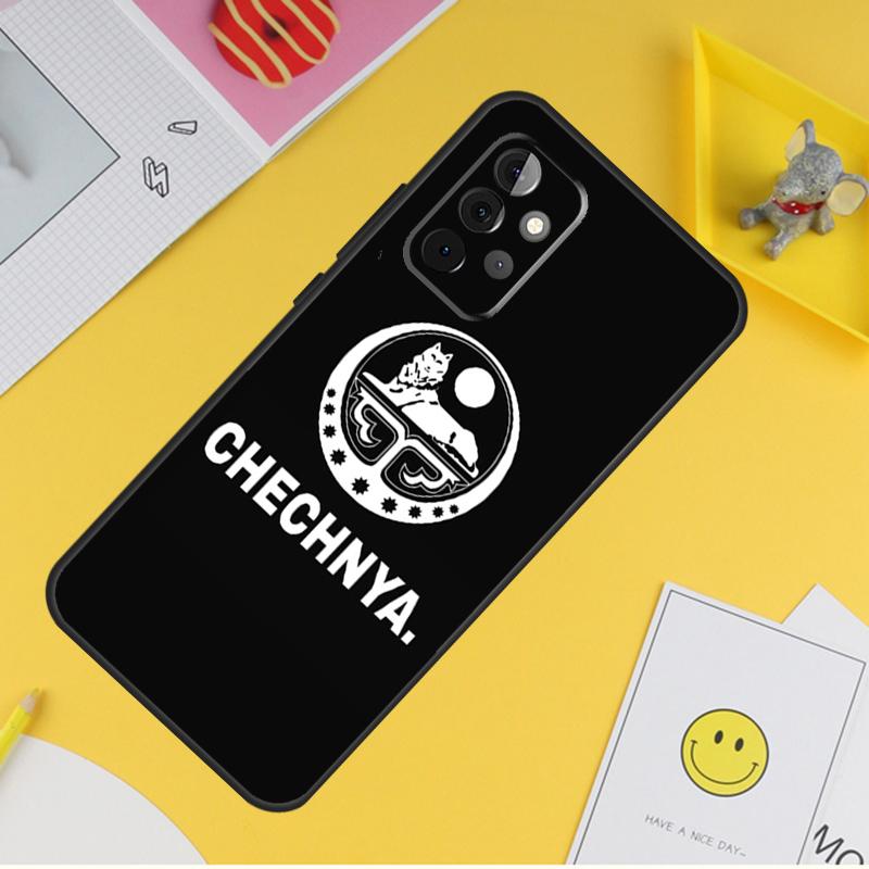 Chechnya Flag Chechen Wolf Case For Samsung Galaxy A55 A35 A25 A15 A51 A71 A12 A32 A52 A13 A33 A53 A14 A34 A54 Coque