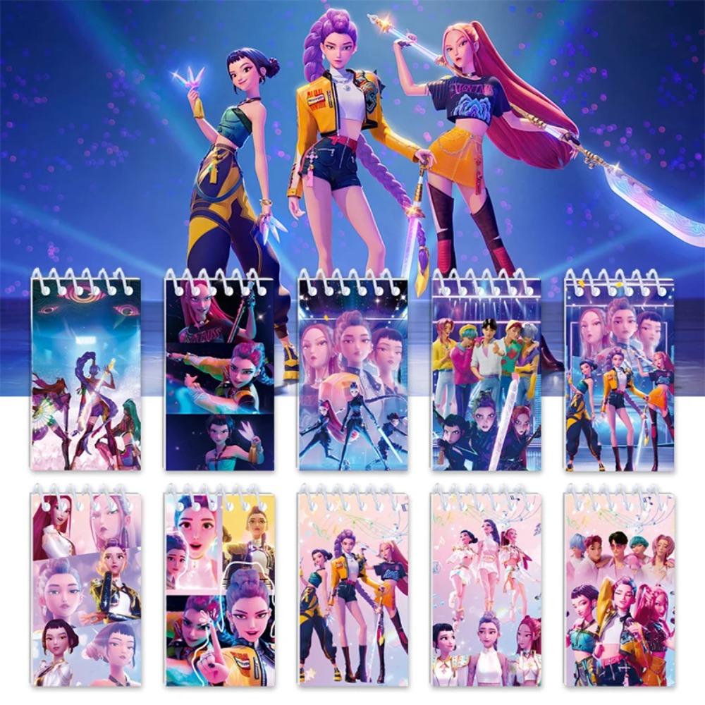 Kpop Demon Coil Notebook Anime Huntrix Book Notebook Decorative Party Gift for Guest Birthday Party Supplies Kpop Warrior