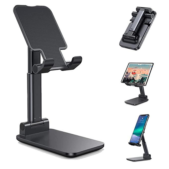 Universal Desktop Mobiltelefon Hållare Ställ för IPhone IPad, Justerbar Tablett Vikbar Bord Mobiltelefon Bordshållare, 1 Styck