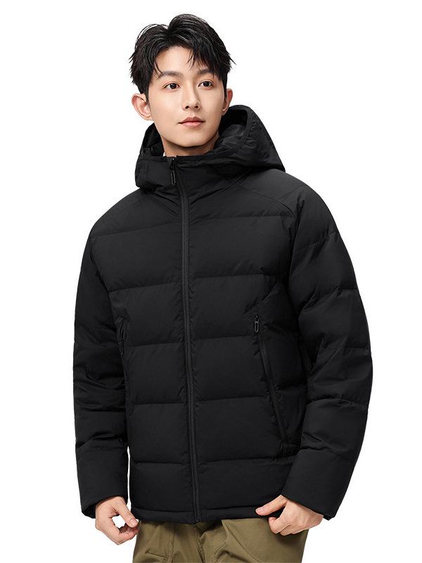 Men's Trendy Short Hooded Down Jacket - Thickened Winter Outdoor Casual Coat