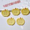 5Pcs Cute Apple Button DIY Outdoor Holiday Ornaments Exquisite Bead Various Party Jewelry Accessories Materials Accessories
