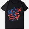 Patriotic Baseball Player USA Flag Unisex T-Shirt for Game & Daily Wear