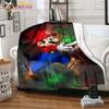 Mario Bros Blanket High Quality Flannel Warm Soft Plush On The Sofa Bed Blanket Suitable for Air Conditioning Blanket