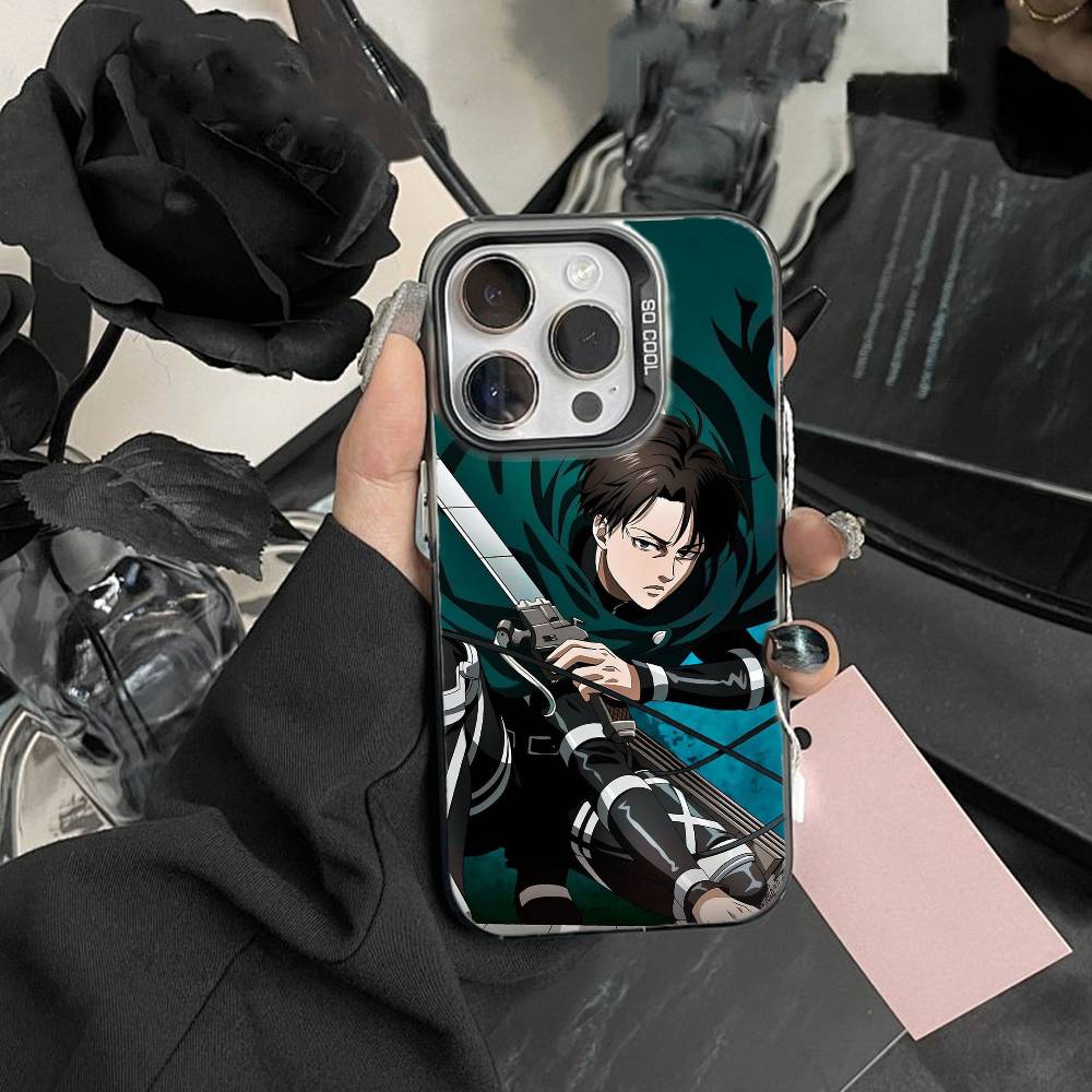 Attack On Titan Levi Ackerman Phone Case For IPhone 16 17 15 14 12 13 Pro Max Black Color Shockproof Cover