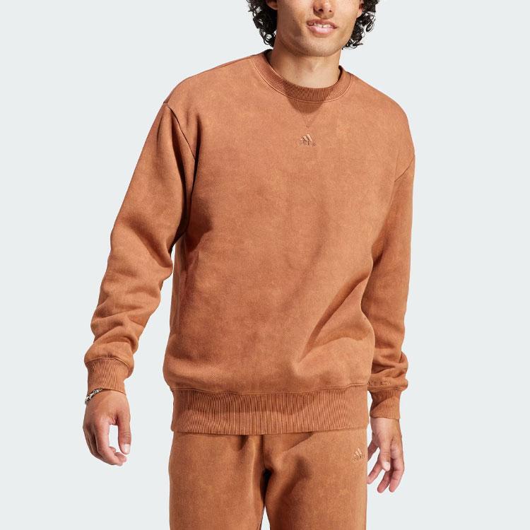 adidas All Season Long Sleeve Sweatshirt Men Tops Brown IJ6927