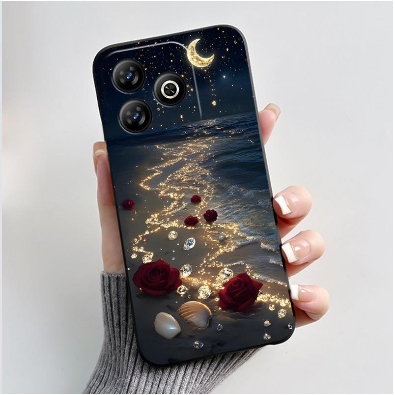 För ZTE Axon 60 / Blade V60 / Nubia V60 Fodral Sött Kaninfodral För ZTE Axon60 BladeV60 NubiaV60 Svart Silikon Skyddande Fodral