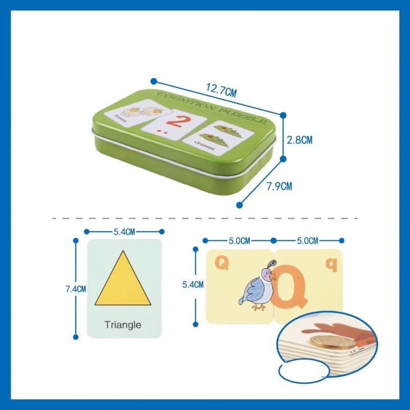 Kids Montessori Baby Early Educational Puzzles Toy Matching Game Cognitive Card Car Fruit Animal Life Puzzle Children Toys