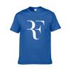 T-shirt Roger Federer Uomo Camicia Moda Cotone Estate Classica Stampata Top