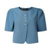 ZANZEA Women Casual Round Neck Summer Short Sleve Button Blouse
