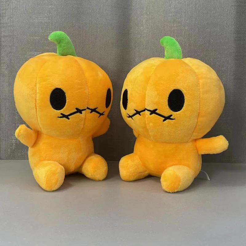 Peluche de Halloween Almohada Suave Cojín de Calabaza Demonio Murciélago Araña Luna Caramelo Muñeco de Peluche Encantadores Regalos de Cumpleaños