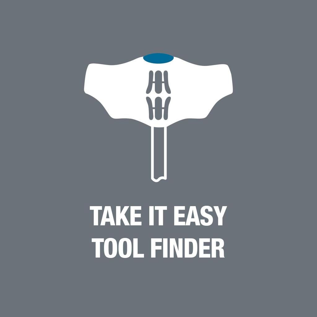 WERA Hex Phillips 10mm 200mm Shaft 023355 Screwdriver, T-Handle, Hex, Length,