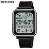 Sanda Fashion Multifunctional Waterproof Sports Watch - Unisex Small Square Design