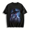 Dark Style Korean Mysterious Heterochromia Character Print Top Niche Trendy Loose Casual T-Shirt Pure Cotton T-shirt