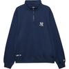 New Era FW24 MLB New York Yankees Half-Zip NY Embroidered Minimalist American Long Sleeve Sweatshirt Unisex Sweatshirt Blue 14397950