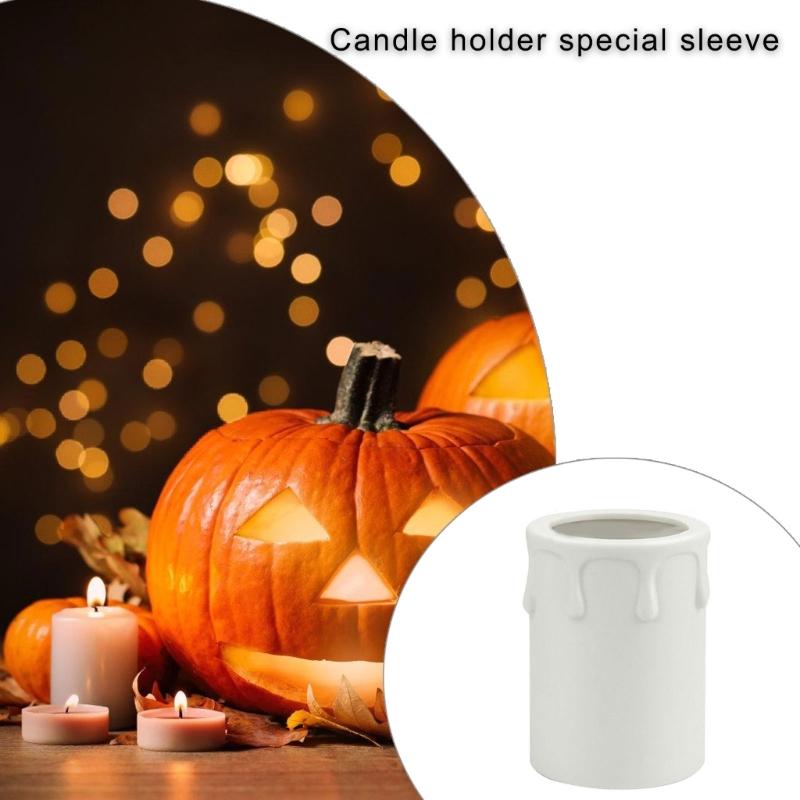 Set of 10/20 Plastic Candle Drip Sleeves Candelabra Base Chandelier Candle Socket Covers for Elegant Lighting Fixtures