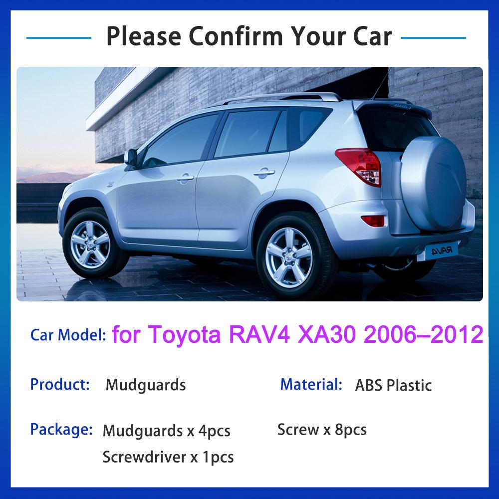 Mudflap for Toyota RAV4 XA30 2006 2007 2008 2009 2010 2011 2012 Mudguard Fenders Splash Guards Front Rear Wheel 4Pcs