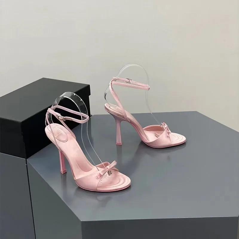 Sexy Fashion Slingbacks Dress Party Stilettos High Heel Shoes for Women Summer Trend High Heels Fashion Square