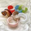 Marbled Wide-Surface Bracelets Multiple Colors Geometric Cuff Bracelet Acrylic Open Bangles Gift