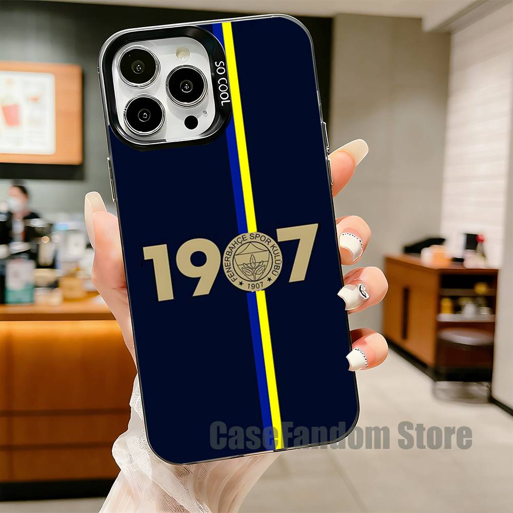 Turkey F-FenerbahceS-E For iPhone 17,16,15,14,13,12,11,Pro,MAX,Plus Black Shockproof Candy Matte Cover