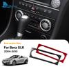 Prawdziwa miękka naklejka dekoracyjna z włókna węglowego do Mercedes Benz SLK R171 2004 2005 2006 2007 2008 2009 2010 Panel centralnej konsoli samochodu
