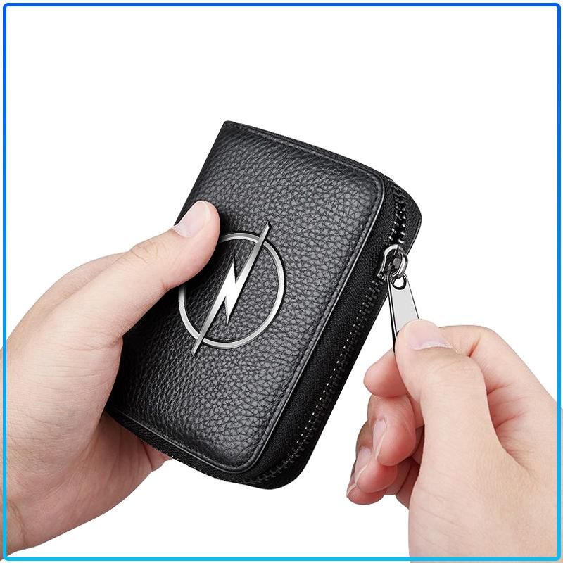 Leather Car Emblem Driver's License ID Card Bank Card Wallet Car Styling For Opel Astra H G J Insignia Mokka Zafira Corsa Vectra B C D