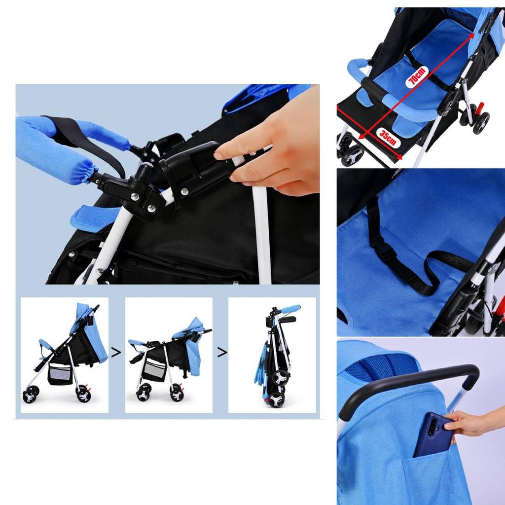 Multifunktionaler Kinderwagen Mit Verstellbarer Sitzlehne Leichtes Design Für Mühelose Ausflüge