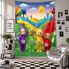 Wall TapestryTeletubbies Art Hanging Cloth Decorative Background Cover for Room Decoration