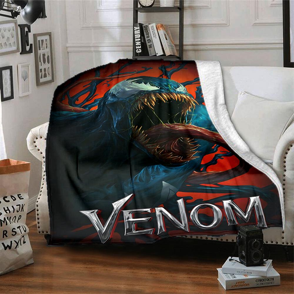 1pc Venom Sinister Beast flannel Blanket for Super Soft Cute Comfort Blanket for Travel Bedding Couch Sofa Blanket Y82522