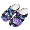 Weiße EVA-Clogs mit Regenbogen-Totenkopf-Print, Leichte Slip-On Gartenschuhe, Atmungsaktive Strandsandalen, Indoor-Outdoor-Hausschuhe für Damen und Herren
