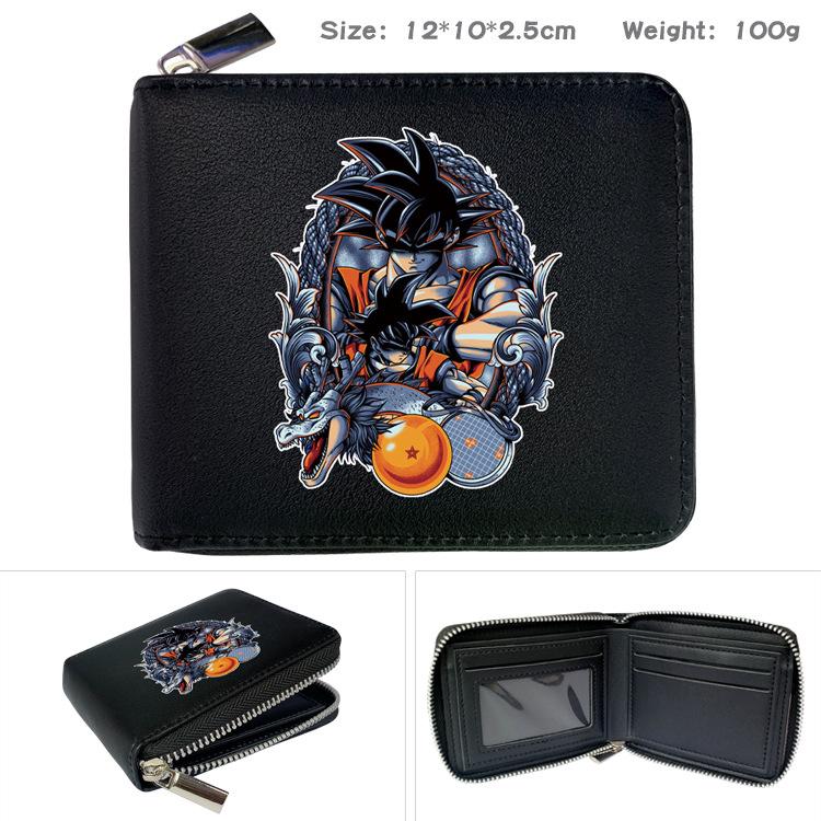 Dragon Ball Z Portemonnee met Rits Anime Print Korte PU Kaart Portemonnee Draagbaar voor Studenten Mannen Vrouwen Goku Vegeta 1 stuks