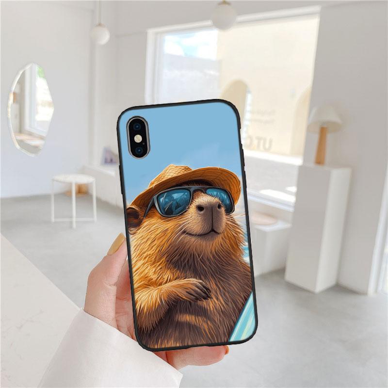 LO19 Cartoon Capybara Phone Case for OPPO A40 A60 A80 A15 A16 A16K A12 A17 A17K A54 A54S A53 A53S A55 A56 A57 A98 F23