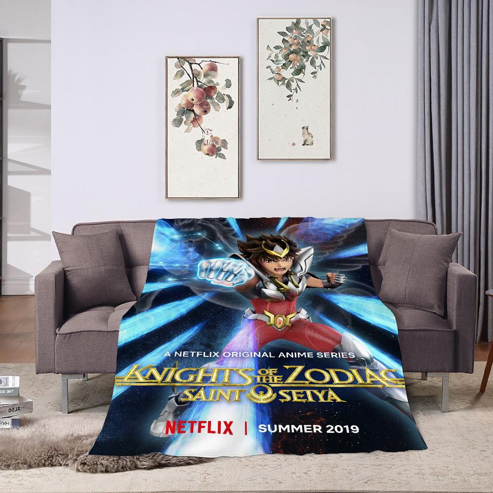 Knights of the Zodiac Bedspread On the Bed Throw Blankets and Bedspreads Summer Comforter Blanket Plaid Home and Decoration Sofa
