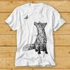 230 Gsm 100% Cotton Fox Butterfly Cute Animals Love Pet Lover T Shirt Cult Movie Retro Vintage Music Top Tee 2394