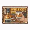 Whisky Whisky Bar Heure de Boire Affiche Plaques Métalliques Panneau en Étain Décoration de Maison Décoration de Pièce Décor Mural de Cuisine