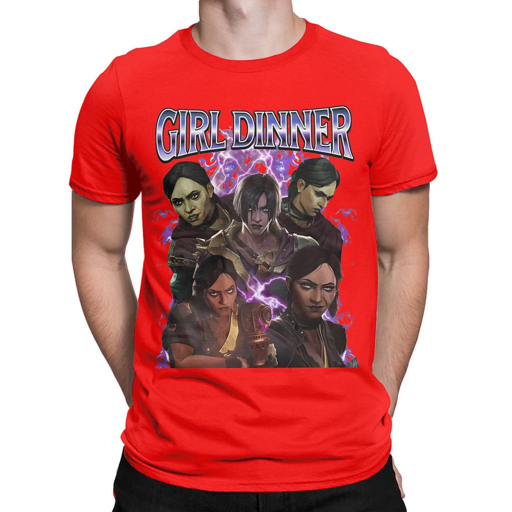 Girl Dinner Sevika Arcane Movie Character  Graphic T Shirts for Men Women  Cotton  Tee Shirt Clothes