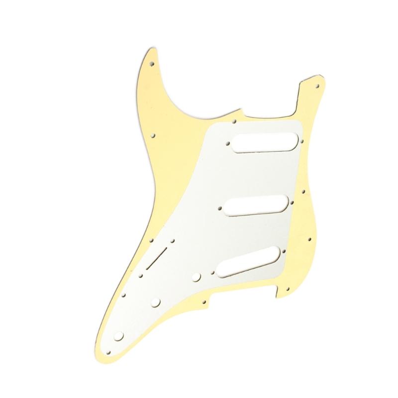 Pastillas SSS de Guitarra Estándar de 11 Agujeros y 6 Cuerdas Aptas para Guitarra Moderna Estilo Bajo Protector de Golpeador Placa Protectora contra Arañazos Tornillos