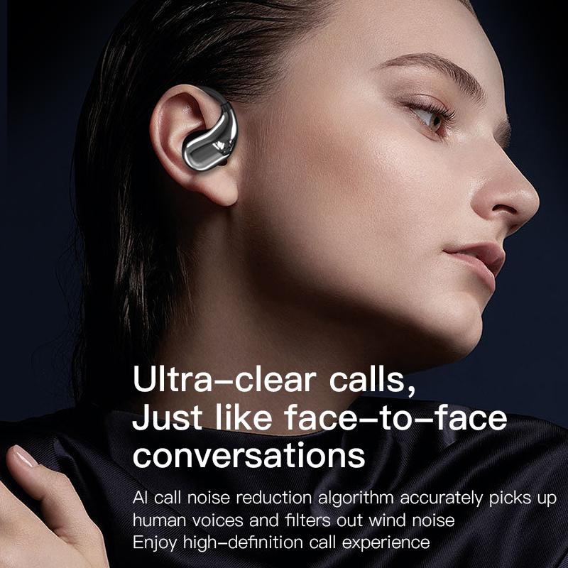 OWS Bluetooth 5.4 Kulak Kancalı Kulaklıklar TWS Kablosuz Kulaklıklar HiFi Stereo Su Geçirmez Kulaklık LED Dijital Ekranlı Dokunmatik Kulaklıklar Huawei Samsung için