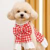 Breathable Pet Summer Clothes Soft Cat Plaid Skirt Comfortable Dog Princess Skirt Puppy