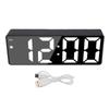 LED Mirror Alarm Clock Smart Digital Clock with Voice Control Multifunction Large Display Silent Movement