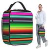 Mexican Indigenous Blanket Insulated Lunch Bag for Kids School Cooler Thermal Food Box Tote Leakproof Lunch Boxes Container