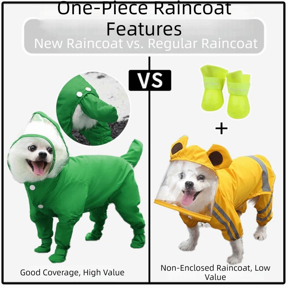 Full-coverage Dog Raincoat Waterproof Pet Rain Jacket Cat Rainproof Pet Clothes for Small Dog