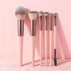 Ensemble de Pinceaux de Maquillage Débutant: Fards à paupières, Poudre libre, Blush, Enlumineur, Correcteur, Pinceaux pour ombrer le nez, Trousse complète d'outils de beauté