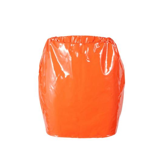 Imitation Leather Mini Skirt Sexy Versatile Solid Color Short Skirt Parties Clubs Women Bottoming Skirt Fashion Garment